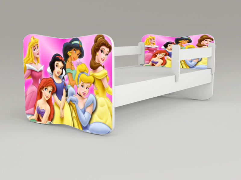 Detská posteľ s odnímateľnými zábranami Princess DP2